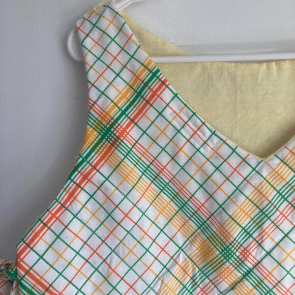 Women's White and Yellow Crop-top - Picture 5 of 6